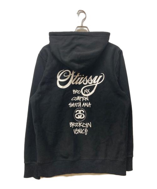 stussy（ステューシー）stussy (ステューシー) full zip hooded sweat ブラック サイズ:Lの古着・服飾アイテム