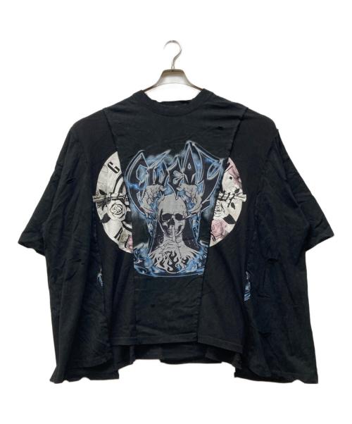 DISCOVERED（ディスカバード）DISCOVERED (ディスカバード) GIDEAL (ジディール) リメイクTシャツ ブラック サイズ:2の古着・服飾アイテム