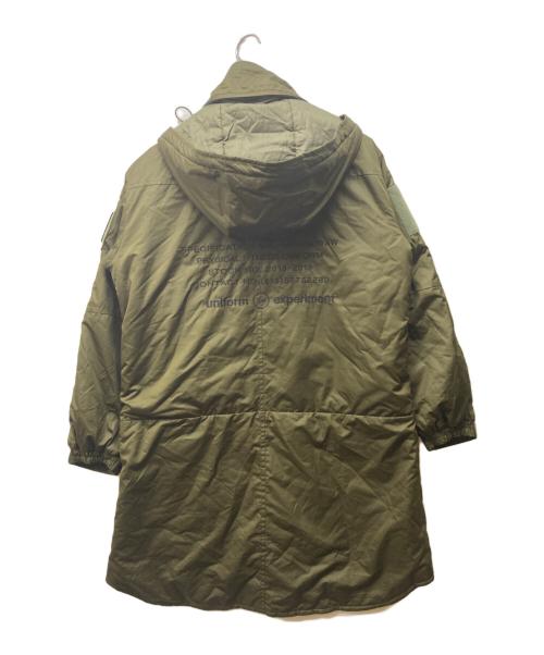 uniform experiment（ユニフォームエクスペリメント）uniform experiment (ユニフォームエクスペリメント) PADED MILITARY LONG PARKA カーキ サイズ:1の古着・服飾アイテム