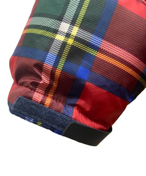 POLO RALPH LAUREN（ポロ・ラルフローレン）POLO RALPH LAUREN (ポロ・ラルフローレン) ポニー刺繍チェック柄ダウンジャケット レッド サイズ:Mの古着・服飾アイテム