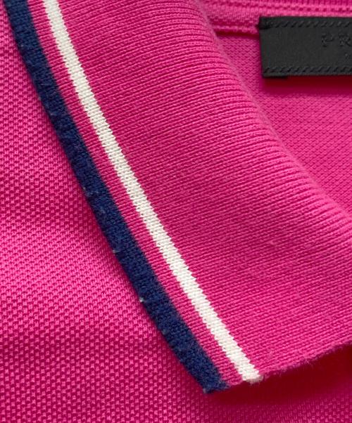 PRADA（プラダ）PRADA (プラダ) ラバーロゴポロシャツ ピンク サイズ:Sの古着・服飾アイテム