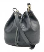 IL BISONTEイル ビゾンテ）の古着「巾着 ハンドバッグ」｜ブラック