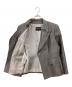 中古・古着 GIORGIO ARMANI (ジョルジョアルマーニ) ピークドラペル 1Bジャケット シルバー サイズ:48：8000円