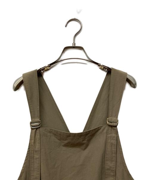 LOISIR（ロワズィール）LOISIR (ロワズィール) コットンリネンタイプライタージャンパースカート カーキ サイズ:FREEの古着・服飾アイテム