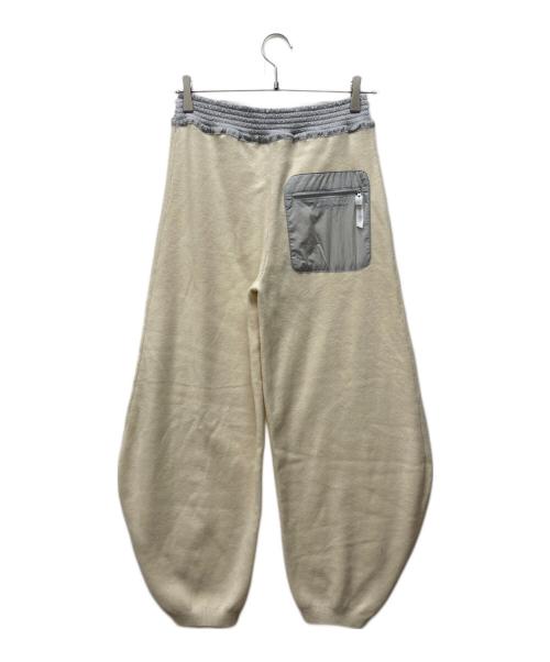 and wander（アンドワンダー）and wander (アンドワンダー) ZARA (ザラ) ニットパンツ アイボリー サイズ:S 未使用品の古着・服飾アイテム