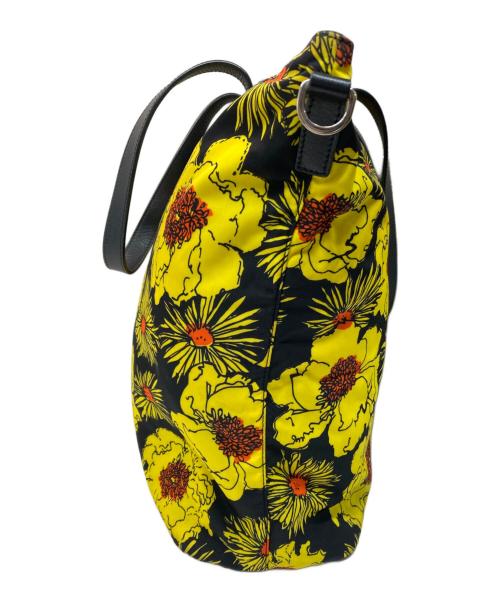 PRADA（プラダ）PRADA (プラダ) 2WAY ナイロンショルダーバッグ イエロー×ブラックの古着・服飾アイテム