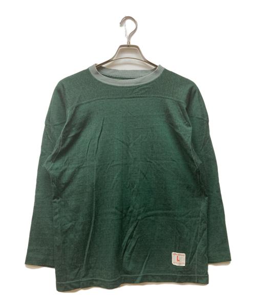 Champion（チャンピオン）Champion (チャンピオン) フットボールTシャツ グリーン サイズ:Lの古着・服飾アイテム