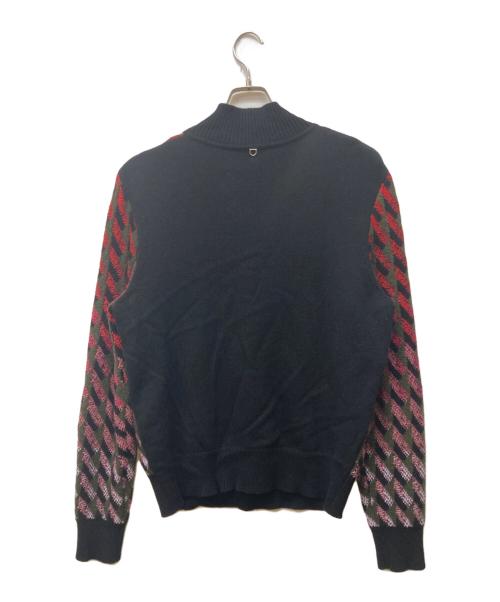 Salvatore Ferragamo（サルヴァトーレ フェラガモ）Salvatore Ferragamo (サルヴァトーレ フェラガモ) ガンチーニ装飾ウールカシミヤニット レッド サイズ:Lの古着・服飾アイテム