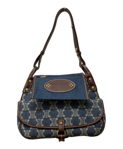 CELINE（セリーヌ）CELINE (セリーヌ) パリマカダムハンドバッグ ブルーの古着・服飾アイテム