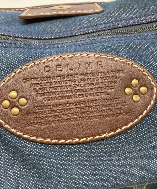 CELINE（セリーヌ）CELINE (セリーヌ) パリマカダムハンドバッグ ブルーの古着・服飾アイテム