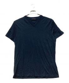 PRADA（プラダ）の古着「VネックTシャツ」｜ブラック