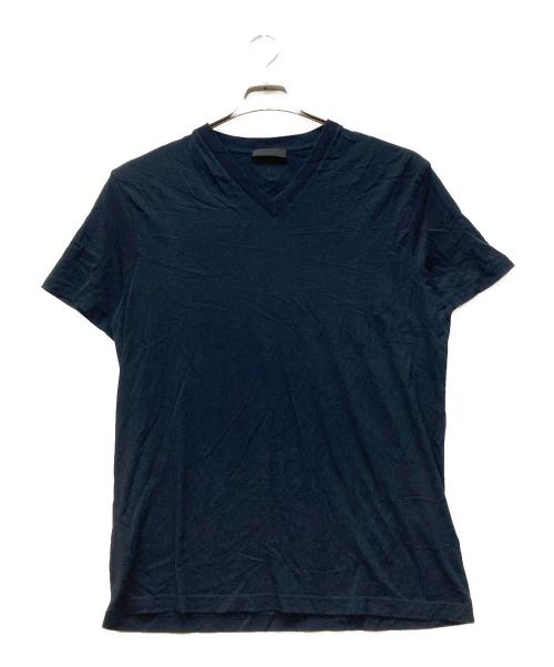 PRADA（プラダ）PRADA (プラダ) VネックTシャツ ブラック サイズ:XXLの古着・服飾アイテム