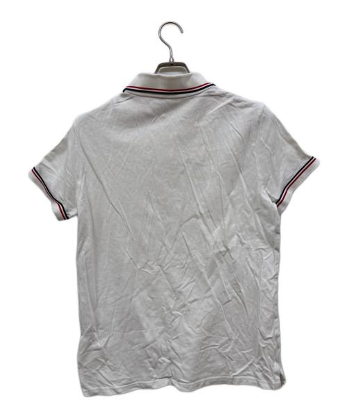 MONCLER（モンクレール）MONCLER (モンクレール) ポロシャツ ホワイト サイズ:Ⅼの古着・服飾アイテム