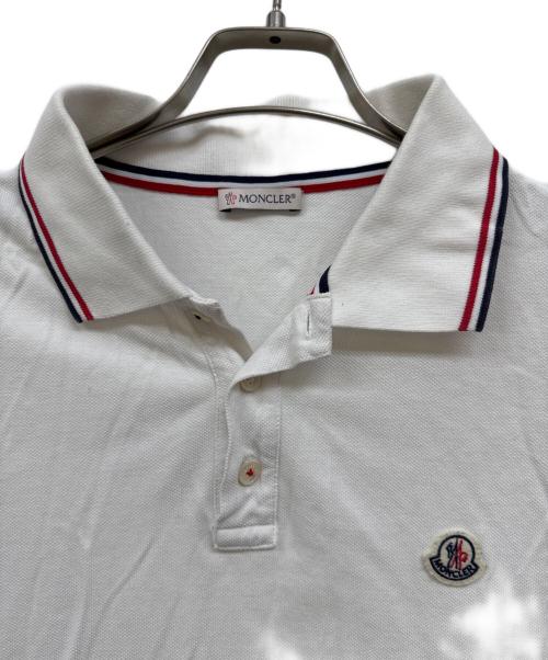 MONCLER（モンクレール）MONCLER (モンクレール) ポロシャツ ホワイト サイズ:Ⅼの古着・服飾アイテム