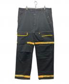 MARITHE+FRANCOIS GIRBAUDマリテフランソワジルボー）の古着「シャトルパンツ」｜ブラック×イエロー