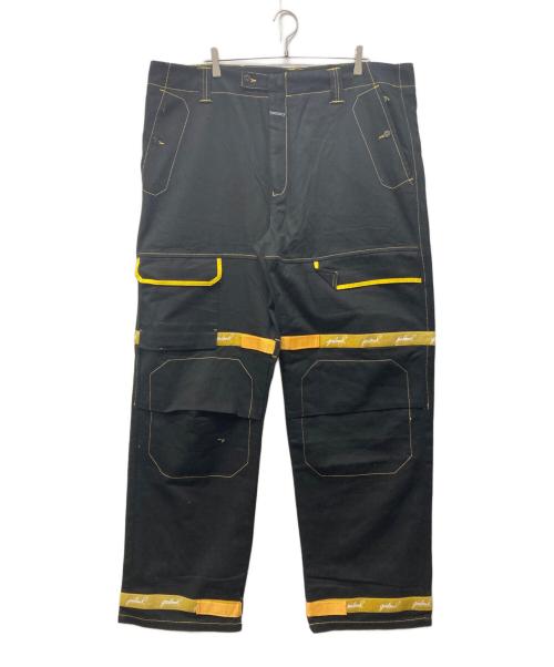 MARITHE+FRANCOIS GIRBAUD（マリテフランソワジルボー）MARITHE+FRANCOIS GIRBAUD (マリテフランソワジルボー) シャトルパンツ ブラック×イエロー サイズ:42 未使用品の古着・服飾アイテム