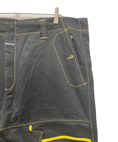 MARITHE+FRANCOIS GIRBAUD（マリテフランソワジルボー）MARITHE+FRANCOIS GIRBAUD (マリテフランソワジルボー) シャトルパンツ ブラック×イエロー サイズ:42 未使用品の古着・服飾アイテム