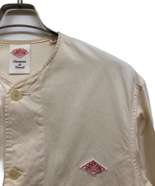 DANTON（ダントン）DANTON (ダントン) ノーカラージャケット アイボリー サイズ:40の古着・服飾アイテム