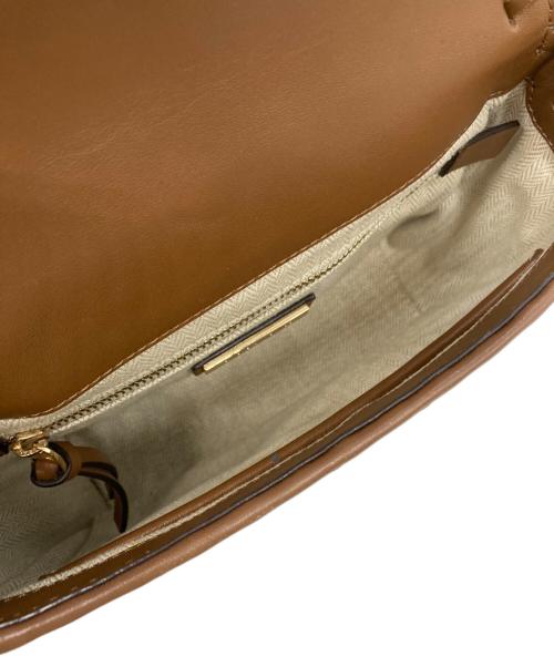 TORY BURCH（トリーバーチ）TORY BURCH (トリーバーチ) 編み込みレザーショルダーバッグ ブラウンの古着・服飾アイテム