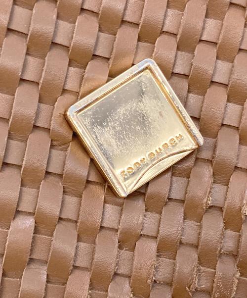 TORY BURCH（トリーバーチ）TORY BURCH (トリーバーチ) 編み込みレザーショルダーバッグ ブラウンの古着・服飾アイテム