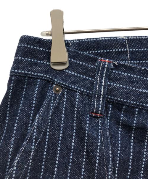 STRONGHOLD（ストロングホール）STRONGHOLD (ストロングホール) シンチバックダブルニーウォバッシュデニム インディゴ サイズ:W32の古着・服飾アイテム