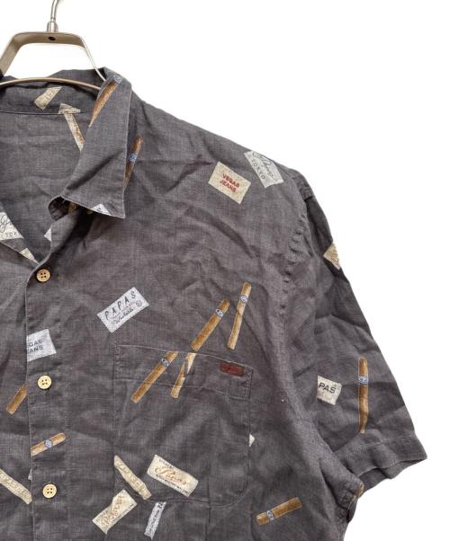 PAPAS（パパス）PAPAS (パパス) リネンシャツ グレー サイズ:50の古着・服飾アイテム
