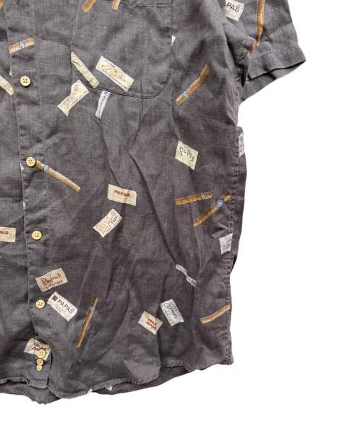 PAPAS（パパス）PAPAS (パパス) リネンシャツ グレー サイズ:50の古着・服飾アイテム