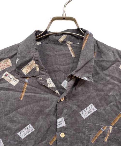 PAPAS（パパス）PAPAS (パパス) リネンシャツ グレー サイズ:50の古着・服飾アイテム