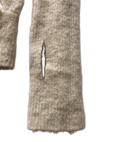 MM6 Maison Margiela（エムエムシックスメゾンマルジェラ）MM6 Maison Margiela (エムエムシックスメゾンマルジェラ) DAMAGE KNIT CARDIGAN アイボリー サイズ:Sの古着・服飾アイテム