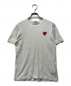 PLAY COMME des GARCONSプレイコムデギャルソン）の古着「ハートパッチTシャツ」｜ホワイト