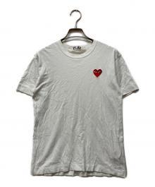 PLAY COMME des GARCONS（プレイコムデギャルソン）の古着「ハートパッチTシャツ」｜ホワイト