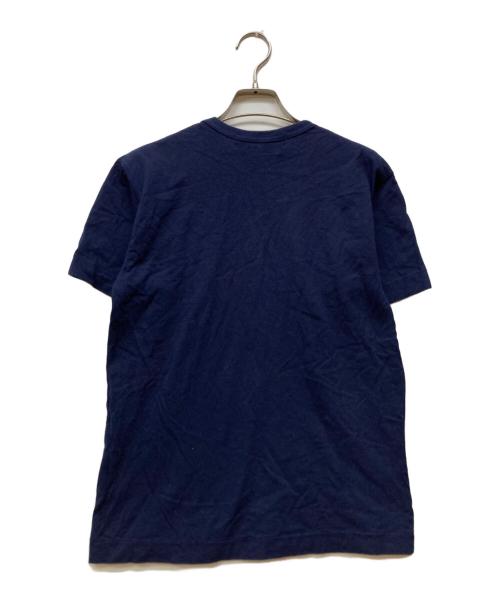 PLAY COMME des GARCONS（プレイコムデギャルソン）PLAY COMME des GARCONS (プレイコムデギャルソン) ダブルハートパッチTシャツ ネイビー サイズ:Sの古着・服飾アイテム