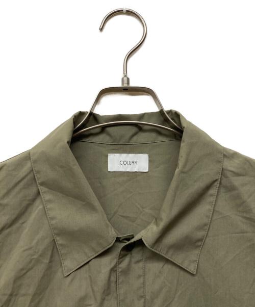COLUMN（コラム）COLUMN (コラム) ドローストリングショートスリーブシャツ グリーン サイズ:Lの古着・服飾アイテム