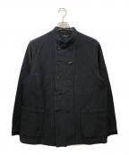 Ets MATERIAUXマテリオ）の古着「フレンチワーク コーデュロイ ダブルブレストジャケット」｜ブラック