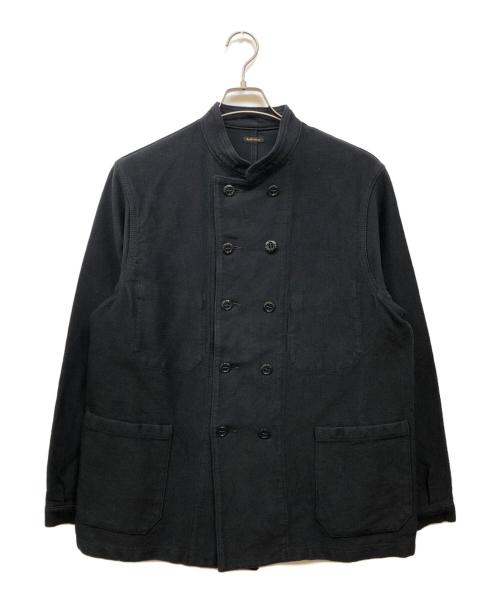 Ets MATERIAUX（マテリオ）Ets MATERIAUX (マテリオ) フレンチワーク コーデュロイ ダブルブレストジャケット ブラック サイズ:SIZE 2の古着・服飾アイテム