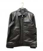 Schottショット）の古着「LEATHER TRACKER JACKET」｜ブラック