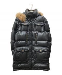 BURBERY BLACK LABEL ナイロンジャケット ブラック ファー付き バーバリーブラックレーベル BURBERRY BLACK LABEL ダウン