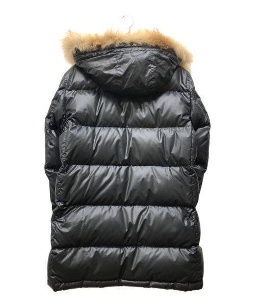 BURBERRY BLACK LABEL（バーバリーブラックレーベル）BURBERRY BLACK LABEL (バーバリーブラックレーベル) バーバリーチェックライニング ラクーンファー ダウンジャケット ブラック サイズ:Mの古着・服飾アイテム