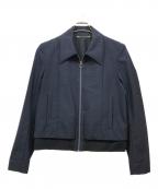 PAUL SMITHポールスミス）の古着「モヘヤ混ウール ジップアップ ショートブルゾン」｜ネイビー