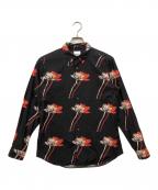 PAUL SMITHポールスミス）の古着「花柄シャツ」｜ブラック