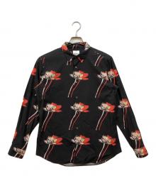 PAUL SMITH（ポールスミス）の古着「花柄シャツ」｜ブラック