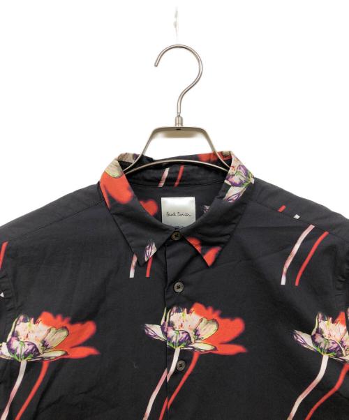 PAUL SMITH（ポールスミス）PAUL SMITH (ポールスミス) 花柄シャツ ブラック サイズ:Mの古着・服飾アイテム