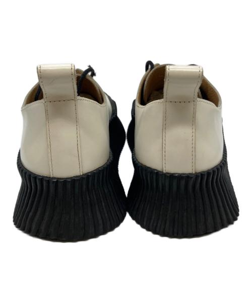 JIL SANDER（ジルサンダー）JIL SANDER (ジルサンダー) レザープラットフォームシューズ ホワイト×ブラック サイズ:SIZE 41の古着・服飾アイテム
