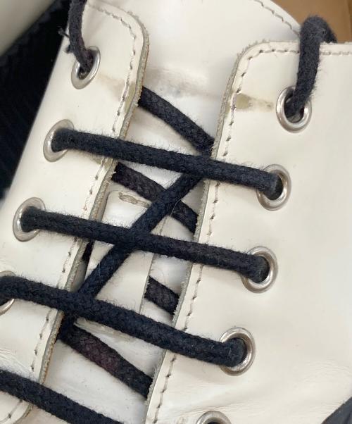 JIL SANDER（ジルサンダー）JIL SANDER (ジルサンダー) レザープラットフォームシューズ ホワイト×ブラック サイズ:SIZE 41の古着・服飾アイテム