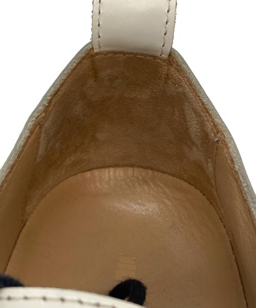 JIL SANDER（ジルサンダー）JIL SANDER (ジルサンダー) レザープラットフォームシューズ ホワイト×ブラック サイズ:SIZE 41の古着・服飾アイテム