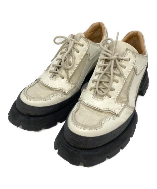 JIL SANDER（ジルサンダー）JIL SANDER (ジルサンダー) ラグソールダービーシューズ ホワイト サイズ:SIZE 41の古着・服飾アイテム