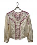 ISABEL MARANT ETOILEイザベルマランエトワール）の古着「刺繍ブラウス」｜ベージュ