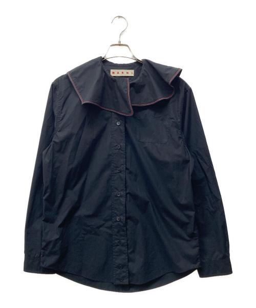 MARNI（マルニ）MARNI (マルニ) セーラーカラーシャツ ブラック サイズ:SIZE 40の古着・服飾アイテム