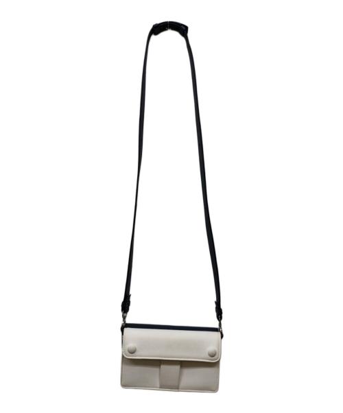 Maison Margiela（メゾンマルジェラ）Maison Margiela (メゾンマルジェラ) ニューロック ホリゾンタル レザーショルダーバッグ ネイビー×ホワイトの古着・服飾アイテム