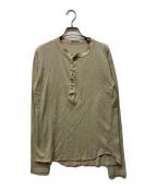 GOOD GRIEF!グッドグリーフ）の古着「ROUGH-COT HENLEY NECK TOP」｜ベージュ